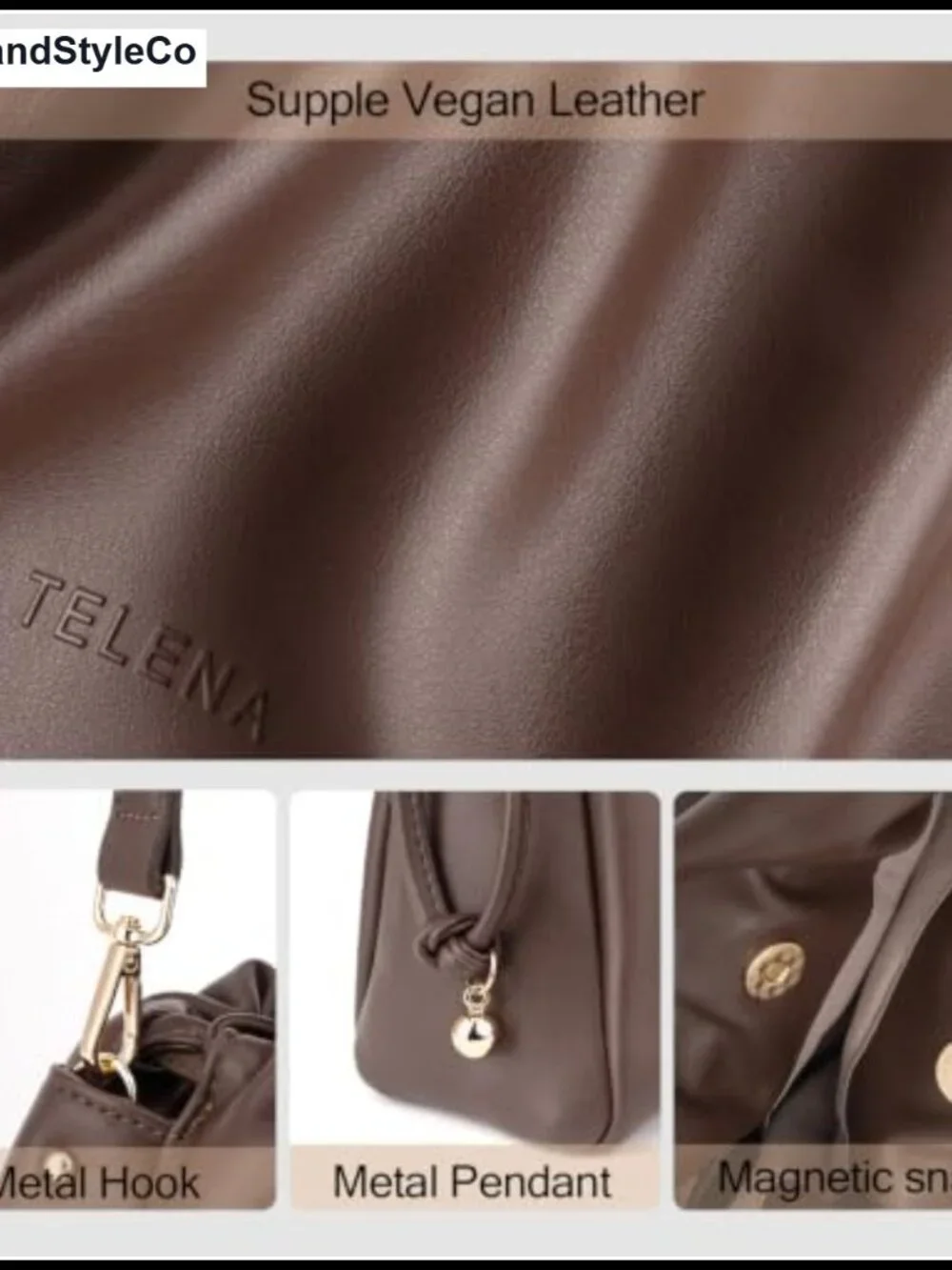 Shoulder Bag for Women Vegan Leather Hobo Handbag Crossbody Purse Trendy